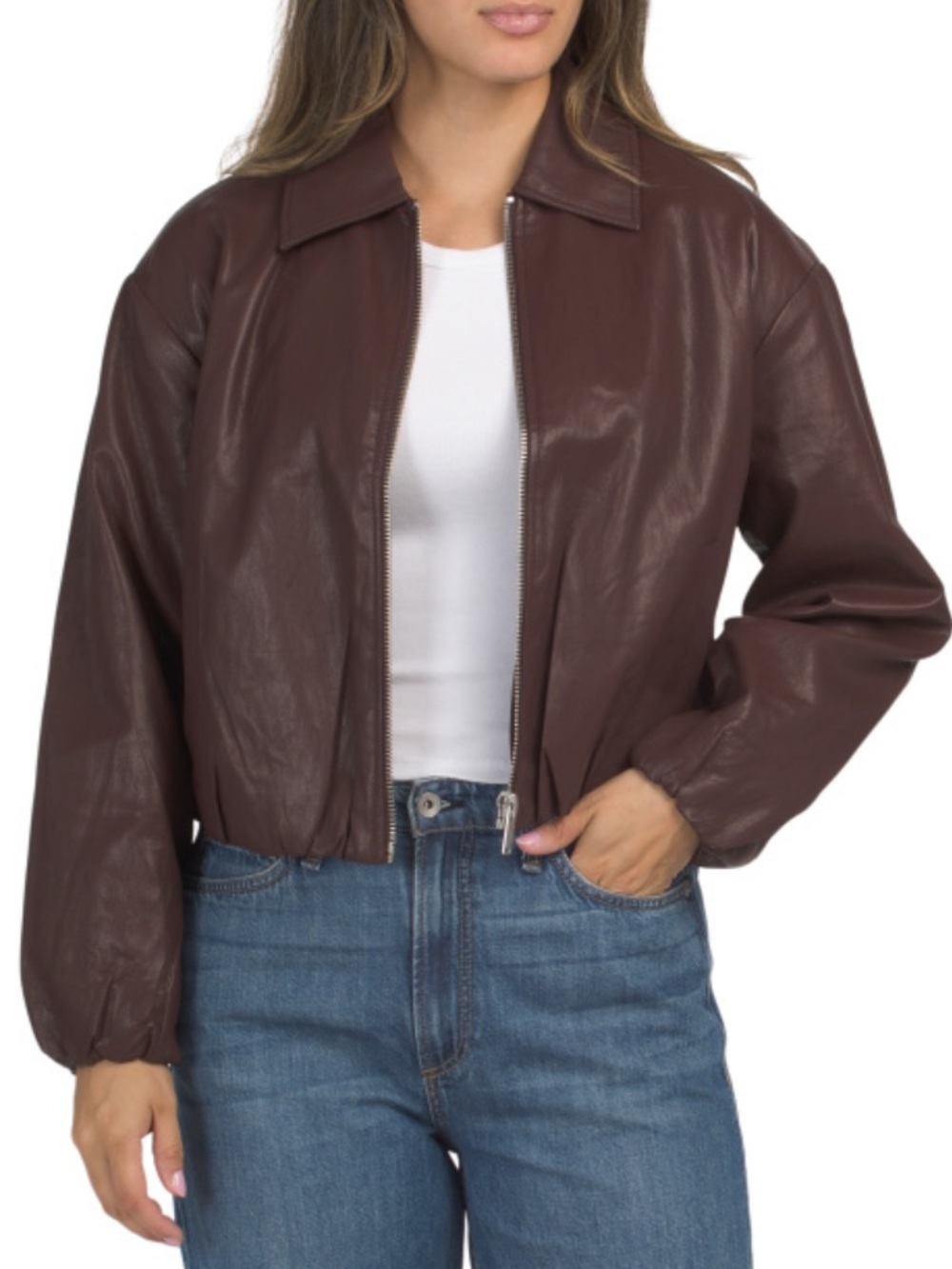 BAGATELLE COLLECTION Front Zip Bubble Jacket